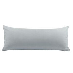 Body Pillowcase with Zipper Closure Microfiber 20"x48" Light Grey